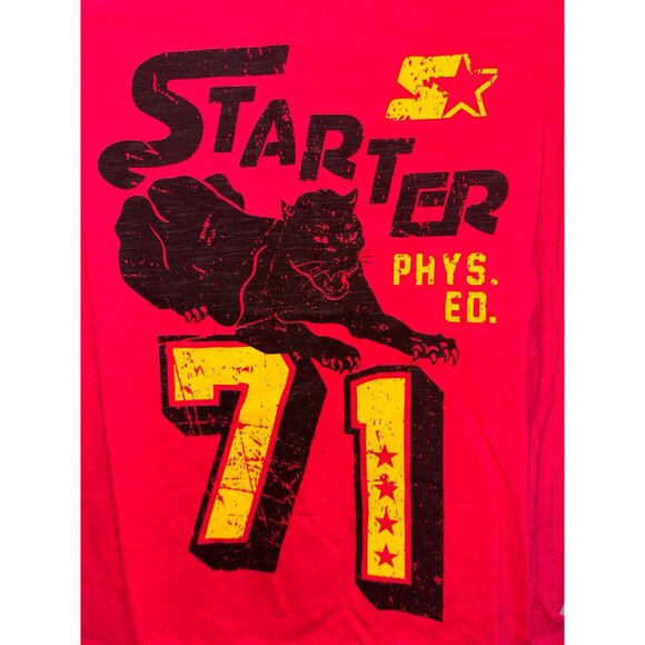 Starter Red Graphic Tee Phys. Ed 71 Design Boys Size L - Picture 5 of 6